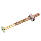 Kit de Pernos y Tuercas, 10 Piezas M6 Tornillos de Cabeza Hexagonal, Pernos Tuercas Muebles Kit, Tornillo de Tuerca Conector de Chapado en Zinc para Muebles, Cunas, Camas(80mm)