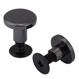20 sets DIY Latón Cabeza Plana Correa Correa Remaches + Tornillo para Equipaje de Cuero Craft 5mm 8mm Remaches Correa Manija Bolsa Accesorios(8mm)