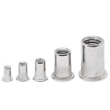 50 Uds. Tuerca de remache de acero inoxidable 304 M3 M4 M5 M6 M8 M10 M12 tuerca de remache avellanada plana inserto Rivnet Nutsert tornillos metálicos (Size : M6(50pcs))