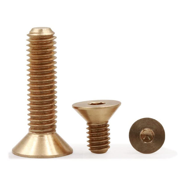 El tornillo 3 tornillos hexagonales de cabeza plana avellanada de latón Allen(M6 1.0 x 35mm)
