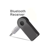 Bluetooth música audio estéreo adaptador receptor para coche 3.5 mm AUX altavoz para el hogar MP3 para coche música sistema de sonido manos libres llamar micrófono incorporado-negro