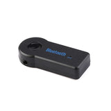 Bluetooth música audio estéreo adaptador receptor para coche 3.5 mm AUX altavoz para el hogar MP3 para coche música sistema de sonido manos libres llamar micrófono incorporado-negro