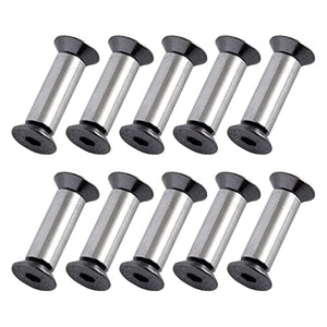 Saddgo - 10 piezas por lote de mango de cuchillo, remaches, tuerca de fijación de tornillo YFS con cabeza hexagonal plana, material de aleación