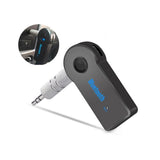 Bluetooth música audio estéreo adaptador receptor para coche 3.5 mm AUX altavoz para el hogar MP3 para coche música sistema de sonido manos libres llamar micrófono incorporado-negro
