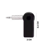 Bluetooth música audio estéreo adaptador receptor para coche 3.5 mm AUX altavoz para el hogar MP3 para coche música sistema de sonido manos libres llamar micrófono incorporado-negro