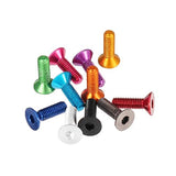 20 tornillos planos M3 7075 de aleación de aluminio, tornillos Allen hexagonales, cabeza plana (negro, 10 mm)