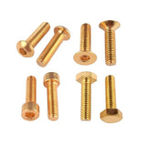 Tornillos de cabeza de botón de latón M3 M4 M5 M6 M8 M10 Allen hexagonal plana avellanada tornillo de cabeza 40 mm M5 10 piezas #DIN7991