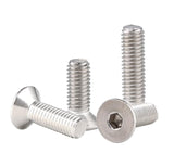 50 tornillos de cabeza plana #4-40 x 1/4 tornillos avellanados, llave Allen de acero inoxidable 18-8 (304), acabado brillante, 50 piezas