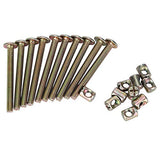 Kit de Pernos y Tuercas, 10 Piezas M6 Tornillos de Cabeza Hexagonal, Pernos Tuercas Muebles Kit, Tornillo de Tuerca Conector de Chapado en Zinc para Muebles, Cunas, Camas(80mm)