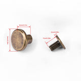 20Pcs Remaches de cuero planos Tornillos de fijación de Chicago Postes Kit de surtido para álbumes de fotos Álbumes de fotos Reparación de cuero(8mm)