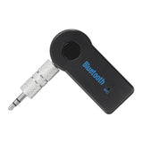 Bluetooth música audio estéreo adaptador receptor para coche 3.5 mm AUX altavoz para el hogar MP3 para coche música sistema de sonido manos libres llamar micrófono incorporado-negro