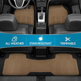 BDK ProLiner - Alfombrillas de Piso para Coches, Camiones, SUV, 3 Piezas para Todo Tipo de Clima con diseño de Ajuste Universal, Alfombrillas duraderas con Bordes de Captura, Alfombrillas de Goma