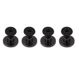 Remaches De Tornillo, 20 Juegos De Tornillos De Bolsa De Remaches, Tornillos Chicago De Cabeza Plana De Latón Negros, Perno De Metal Para Cinturón Plano, Kit De Remaches De Cuero(5mm)