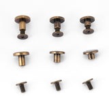 20Pcs Remaches de cuero planos Tornillos de fijación de Chicago Postes Kit de surtido para álbumes de fotos Álbumes de fotos Reparación de cuero(8mm)