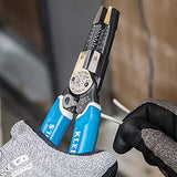 Klein Tools K12065CR - Pelacables/cortador/crimpadora herramienta para cortar, pelar, prensar, torcer (8-18 AWG sólido, 10-20 AWG trenzado)