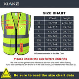 XIAKE - Chaleco reflectante de seguridad para hombres y mujeres, chaleco de alta visibilidad, clase 2, con bolsillos, cumple con las normas ANSI, Malla Naranja-B525, 3X-Large