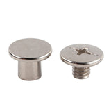 Tornillos de Níquel de 200 Piezas, Remaches de Uñas de Chicago, álbum de Fotos, Artesanía de Cuero M5x6mm 500 4, Tornillos de Chicago de 6mm, Remaches de Cuero de Doble Tapa,
