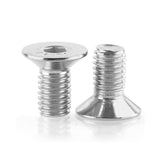Tornillos de cabeza plana M3 x 6 mm, 100 tornillos de cabeza plana M3-0.5x6 mm, tornillo de cabeza plana de acero inoxidable 304, accionamiento de enchufe Allen, rosca completa, acabado brillante, cantidad 100