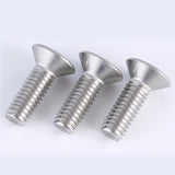 Tornillos de cabeza plana M6 x 12 mm, 50 tornillos de cabeza avellanada M6-1.0 x 12 mm, tornillo de cabeza avellanada de acero inoxidable 304, accionamiento de enchufe Allen, rosca completa, acabado
