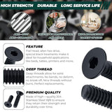 #10-24 x 1-1/2 Tornillos de cabeza plana negra