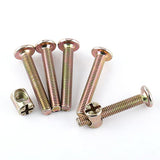 Kit de Pernos y Tuercas, 10 Piezas M6 Tornillos de Cabeza Hexagonal, Pernos Tuercas Muebles Kit, Tornillo de Tuerca Conector de Chapado en Zinc para Muebles, Cunas, Camas(80mm)