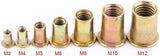 LiebeWH Juego de Tuercas Remachables Tuercas de Remache de Acero Tuercas de Métrica(M6 (100 pcs/pack