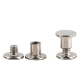 Tornillos de Níquel de 200 Piezas, Remaches de Uñas de Chicago, álbum de Fotos, Artesanía de Cuero M5x6mm 500 4, Tornillos de Chicago de 6mm, Remaches de Cuero de Doble Tapa,