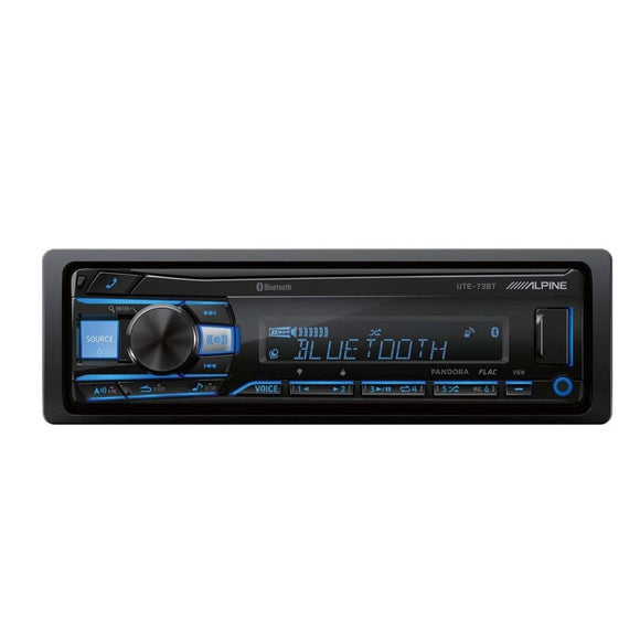 Alpine - Receptor multimedia digital avanzado Bluetooth Mech-less UTE-73BT
