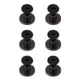 Remaches De Tornillo, 20 Juegos De Tornillos De Bolsa De Remaches, Tornillos Chicago De Cabeza Plana De Latón Negros, Perno De Metal Para Cinturón Plano, Kit De Remaches De Cuero(5mm)