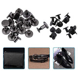20 sets DIY Latón Cabeza Plana Correa Correa Remaches + Tornillo para Equipaje de Cuero Craft 5mm 8mm Remaches Correa Manija Bolsa Accesorios(8mm)