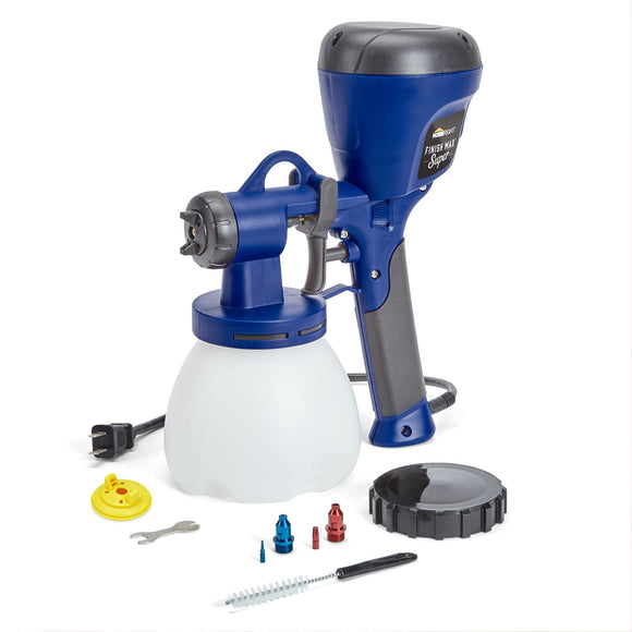 HomeRight C800971.A Super Finish Max Pistola de Pintura HVLP, Pistola Pulverizadora para Innumerables Proyectos de Pintura, 3 Puntas Pulverizadoras de Latón, 3 Patrones de Pulverización