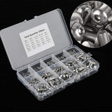 Surtido de Tuercas y Tornillos de Acero Inoxidable 250PCS, M2 / M2.5 / M3 / M4 / M5 / M6 / M8 / M10 Cabezal de Cabeza Hexagonal Tornillos Tornillos Kit de Surtido para Portátil /