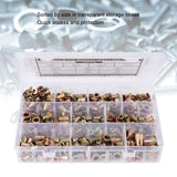 Homimor 300 Tuercas De Remache, Juego De Tuercas De Remache De Acero Al Carbono,Tuercas De Remache Métricas Y Imperial Chapadas En Zinc, Acero Al Carbono, Tuerca De Inserción Roscada