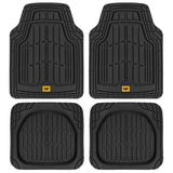 Alfombrillas de goma Cat para todo tipo de clima, para coche, camión, SUV y furgoneta, protección total, ribete duradero para adaptarse a revestimientos resistentes, sin olor, negro, número de modelo: CAMT-1004-BK