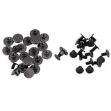 Remaches De Tornillo, 20 Juegos De Tornillos De Bolsa De Remaches, Tornillos Chicago De Cabeza Plana De Latón Negros, Perno De Metal Para Cinturón Plano, Kit De Remaches De Cuero(5mm)