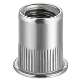 Wensilon - 200 tuercas de remache M6 métricas de acero inoxidable con acabado 304, cabeza plana, tuerca de inserción roscada, cuerpo moleteado