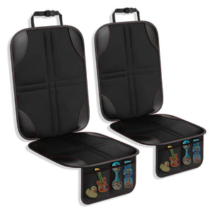 ADILIKADII Protector de Asiento de Coche 2Pzs, Funda Protectora para Silla de Coche Infantil con Bolsa de Almacenamiento, Tela 600D Antideslizante Fácil de Limpiar Impermeable para SUV Sedán Automovil