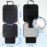 ADILIKADII Protector de Asiento de Coche 2Pzs, Funda Protectora para Silla de Coche Infantil con Bolsa de Almacenamiento, Tela 600D Antideslizante Fácil de Limpiar Impermeable para SUV Sedán Automovil