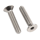 Tornillos de cabeza plana M5-0,8 x 14 mm, acero inoxidable 18-8 (304), acabado brillante, accionamiento de enchufe Allen, tornillos de máquina de tornillos hexagonales interiores, 50 unidades