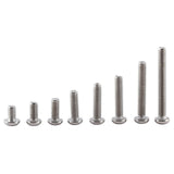 Paquete de tornillos de zócalo hexagonal de acero inoxidable de 300 piezas M2.5 A2 Perno con tuercas hexagonales Kit de surtido de surtido. (B: cabeza de botón)