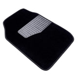 Amazon Basics - Alfombrillas de goma de ajuste universal para coche, SUV, furgonetas y camiones, 4 piezas, negro, 63 x 45 cm (largo x ancho, delantero), 34 x 45 cm (largo x ancho, trasero)
