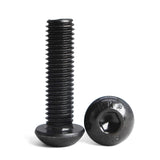 SUNXULIMI - Tornillos de cabeza de botón M3 x 20 mm, acero de aleación de grado 10.9, acabado de óxido negro, unidad hexagonal métrica Allen totalmente roscada, 50 unidades