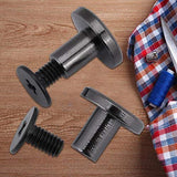 20 sets DIY Latón Cabeza Plana Correa Correa Remaches + Tornillo para Equipaje de Cuero Craft 5mm 8mm Remaches Correa Manija Bolsa Accesorios(8mm)