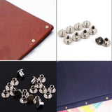 100 Unids Remaches de Cuero de Plata Chicago Encuadernación Tornillos Kit de Surtido para Scrapbook Álbumes de Fotos Reparación de Cuero M5x6mm