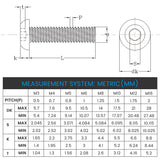 M8-Tornillos de cabeza de botón de 1,25 x 20 mm Tornillos de cabeza hexagonal de acero inoxidable 304 (A2-70) Tornillos de accionamiento Allen totalmente roscados, paquete de 30