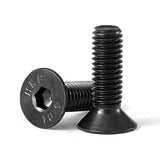 NIULUNBAO, Tornillos Hexagonales de Cabeza Plana, M6-1.0 x 60 mm, 25 Unidades, Negro, Acero Aleado Grado 10.9, Óxido Negro, Allen Hex Socket de 4 mm, Métrico Totalmente Roscado