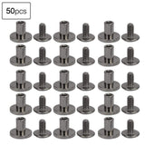 Juego De 50 Remaches De Cuero, Remaches De Encuadernación, Tornillos De Cabeza Plana De Cobre Puro, Remaches Para Uñas, Remaches De Cuero, Herramientas De Ajuste De 8 Mm (Color De La Pistola)