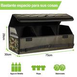 ADILIKADII Organizador de Maletero de Coche, Organizador de Cajuela Impermeable Plegable con Tapa 3 Compartimentos Correa Ajustable, Caja de Almacenamiento Gadgets para Automovil Camión Vehículo SUV
