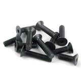 M6-1 tornillos de cabeza plana de 30 mm, acero de aleación de grado 10.9, DIN 7991, unidad de enchufe Allen, acabado de óxido negro, rosca de máquina, pernos avellanados, cantidad de rosca completa 60
