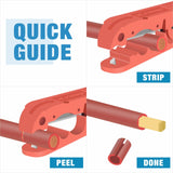 iCrimp ICP-240 - Pelacables redondos AWG 12 a 4/0, pelacables radiales con 2 cuchillas adicionales